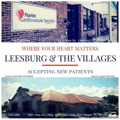 Two convenient locations at Leesburg and The Villages Fl.