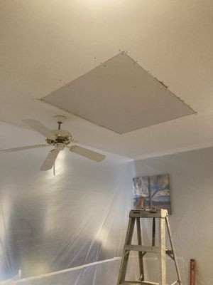 Before Ceiling patch repair