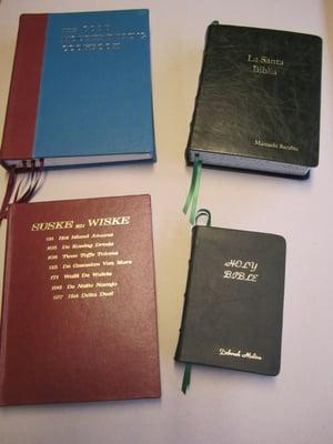 Leather bibles, Library Buckram books