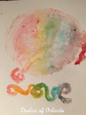 Print of that rainbow baby placenta