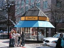 BosTix booth at Faneuil Hall on The Freedom Trail