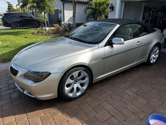 Deep clean on the extrior on a BMW 650ci