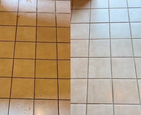 Tile and grout deep cleaning