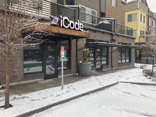 iCode Bellevue on a snow day. Stop by for a free tour of our facilities.