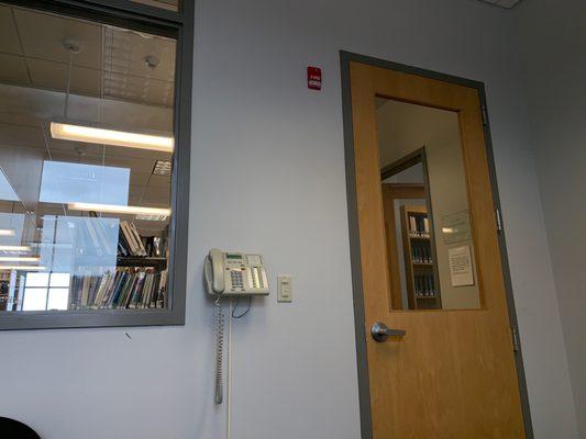 Inside one of the study rooms .