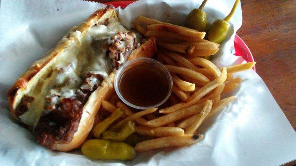 Italian beef with cheese