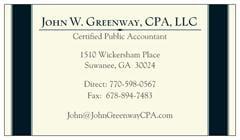 John W Greenway, CPA