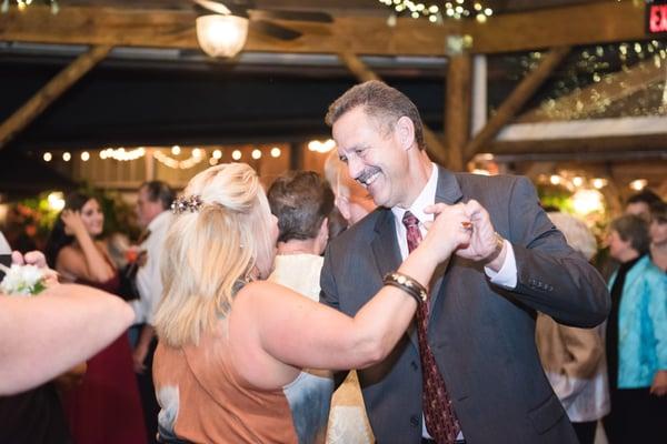 Dancing in the pavilion. Photo by Tina Jay Photography (http://tinajayphotography.com/)