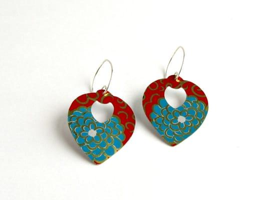 Vintage Metal Earrings handcrafted at Salvaged Studio