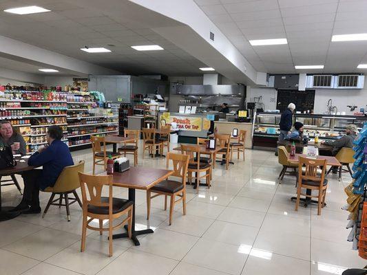 Our deli seating area.