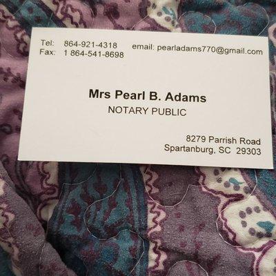 Pearl Adams Notary Service