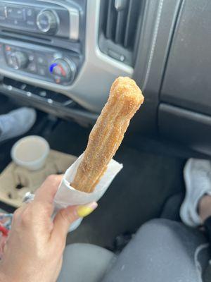 Churros with caramel filling