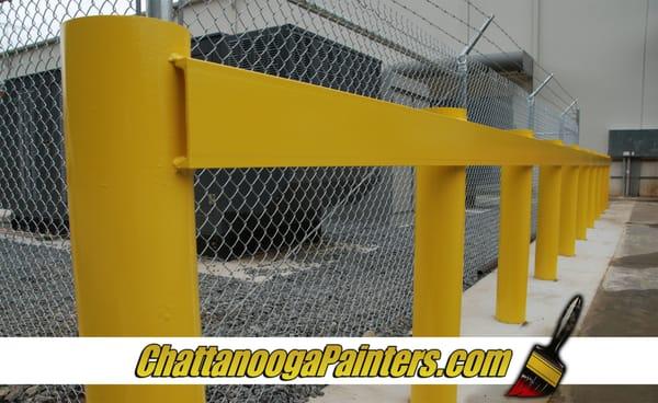 Chattanooga Painters was asked to paint the barricades with a paint that would last outdoor in all weather conditions...