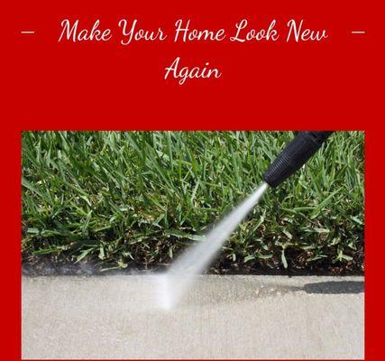 Want curb appeal? Pressure wash your sidewalk, driveway, patio, decks, pavers and more.