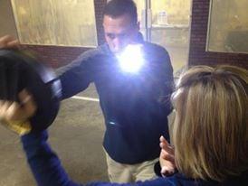 Students in Flashlight Combatives