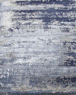 Fine contemporary hand knotted wool/silk rug