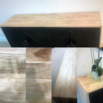 Faux Finishing; Credenza Top for customer