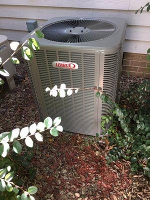 Showed up at 9 and left at 12. Installed a new Lennox straight AC system (condenser and evap coil)