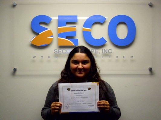 "I got my security training at SECO Security!"