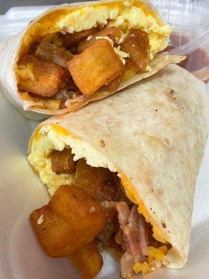 The breakfast burrito was on point!