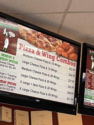 Menu with listed items they discontinued