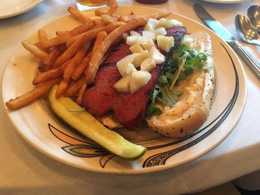 Kobe Beef Hot Dog & Fries