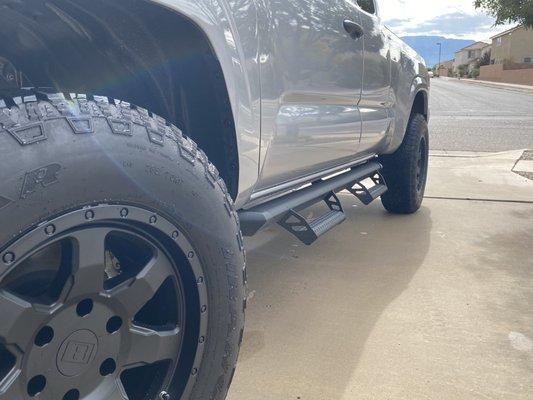 My Discount Tire rims. They mounted the tires I bought from a friend and installed everything in under an hour on a Friday afternoon.