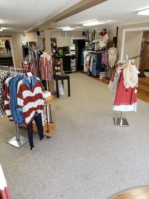 Three full rooms to shop in all have contemporary womens fashion for everyone.