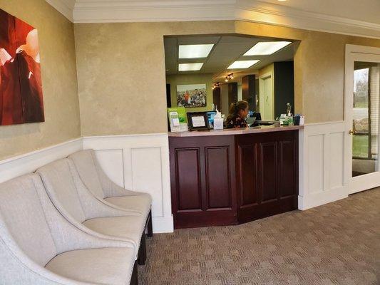 Clean and welcoming waiting room, great reception staff