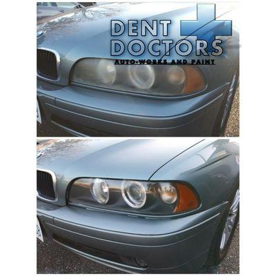 Headlights restored, for another happy client.