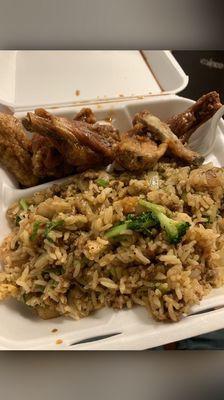 Rice and wing combo