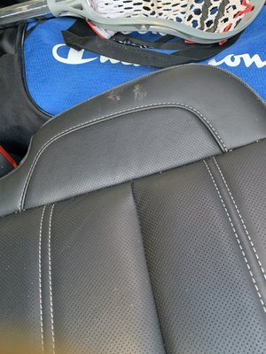 More dirt on the seat not wiped.