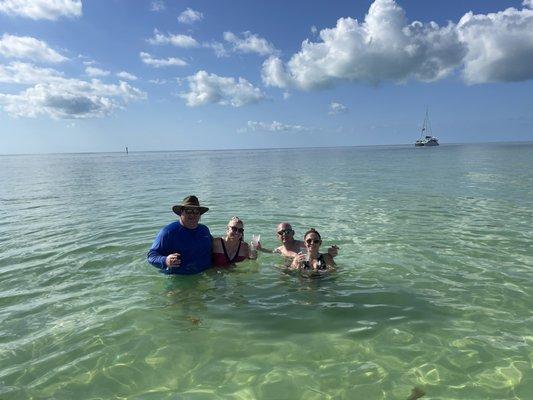 Beach around 30 minutes from launching area