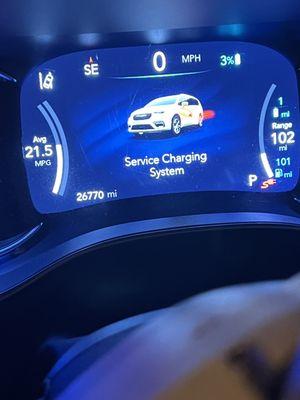 1-31-23 service charging system failure with 26,770. Only able to drive it 19 miles before failure.