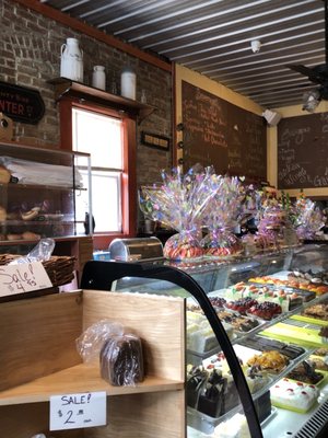 Wall to wall aroma of freshly-baked breads and sweets. This visit, they were dressed up for Easter and Passover.