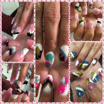 Some of my favorite custom nail sets done by Peter at Senses Nails. All powder!