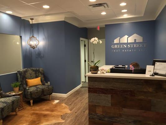 Reception area at our offices at Green Street Real Estate