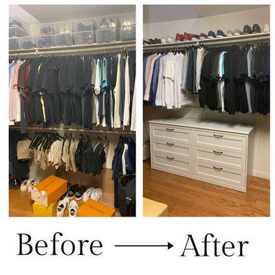 His side- closet make over