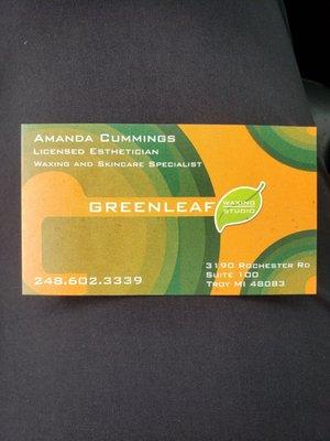 Business card and contact