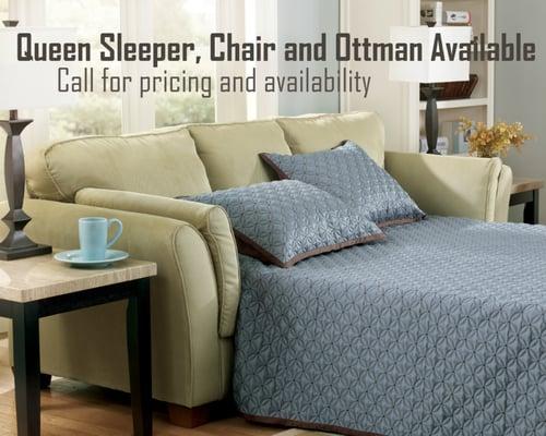 Sleeper sofas in twin, full and queen sizes.  Many fabrics and styles.  Perfect for your beach condo or home.