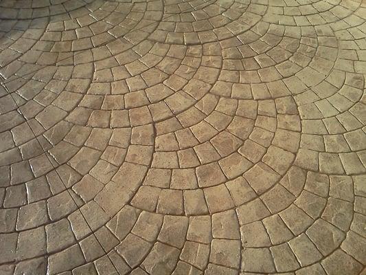 European Fan Stamped Concrete