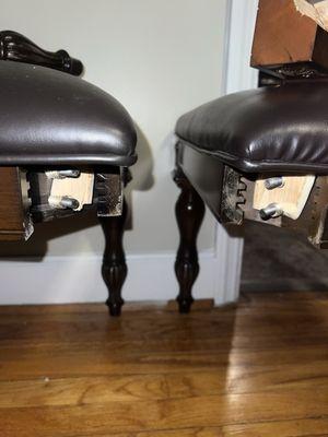 Chairs where legs fell off