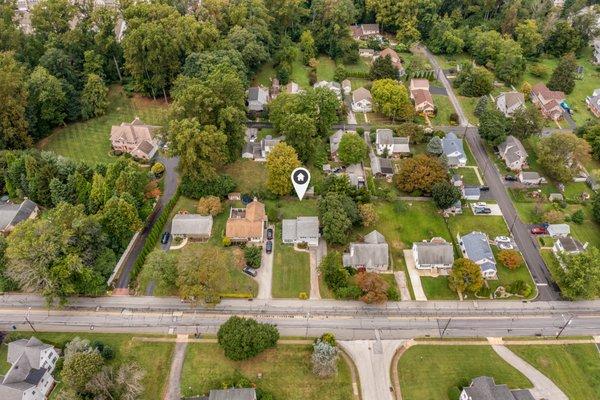 We do drone shots with almost all of our listings. This shows where the property is located.