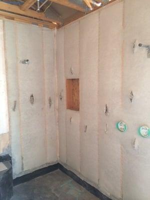 blown cellulose installed in residential walls