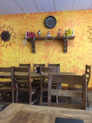 Inside the restaurant where you'll be chowwin' down on some delicious tacos!