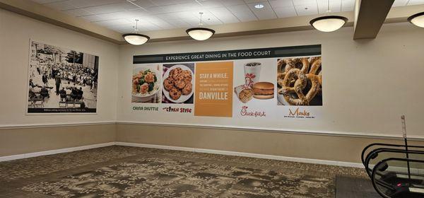 The ad for the 4 food places in the mall.