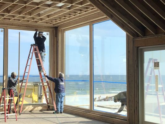 right side of Bay window install