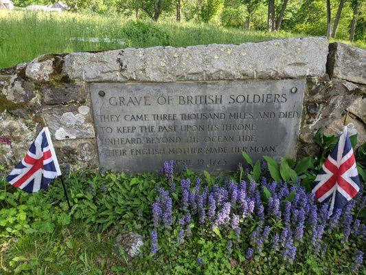 British soldiers who died here.