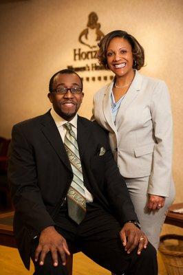 Dr. Andre Harris and Dr. Rhea Rowser