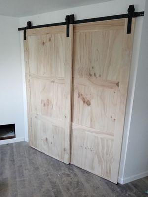 Barn door installation (master bathroom)